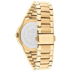 Tommy Hilfiger Piper 1782725 Crystal Bezel Bronze Dial Gold-Tone Stainless Steel Women's Watch