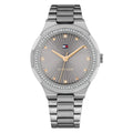 Tommy Hilfiger Piper 1782727 Crystal Bezel Grey Dial Silver Stainless Steel Women's Watch