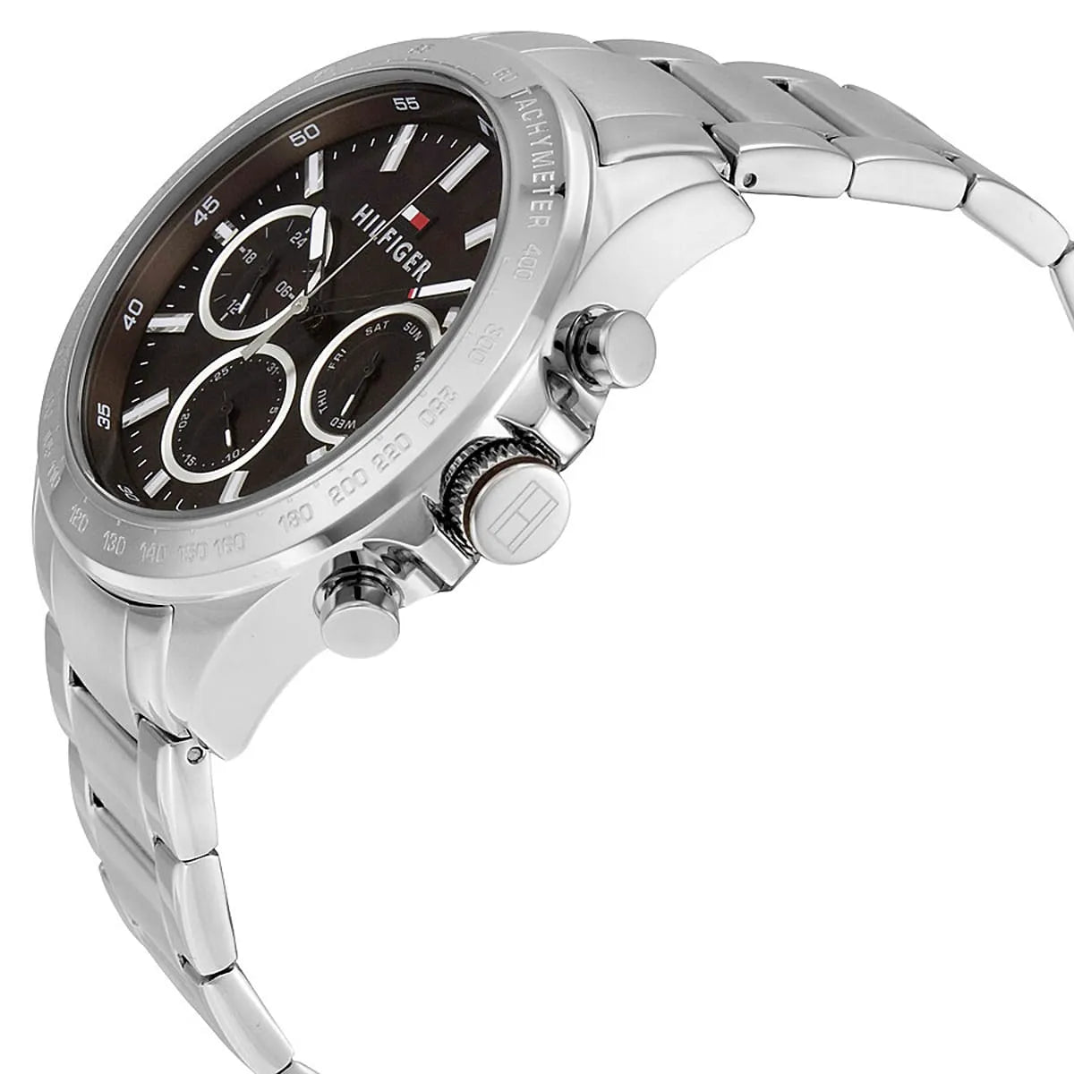1791229 Tommy Hilfiger Hudson Men's Multi-Function Analog Watch - Brown Dial - Stainless Steel -