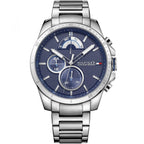 Tommy Hilfiger Decker 1791348 Silver-Tone Blue Dial Men's Watch