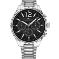 Tommy Hilfiger Gavin 1791469 Silver-Tone Black Dial Stainless Steel Men's Watch