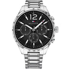 Tommy Hilfiger Gavin 1791469 Silver-Tone Black Dial Stainless Steel Men's Watch