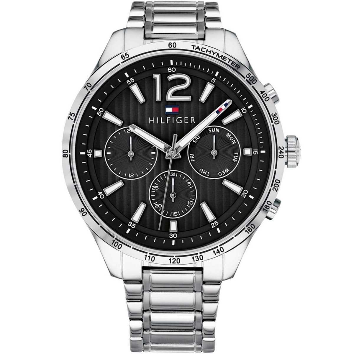 Tommy Hilfiger Gavin 1791469 Silver-Tone Black Dial Stainless Steel Men's Watch