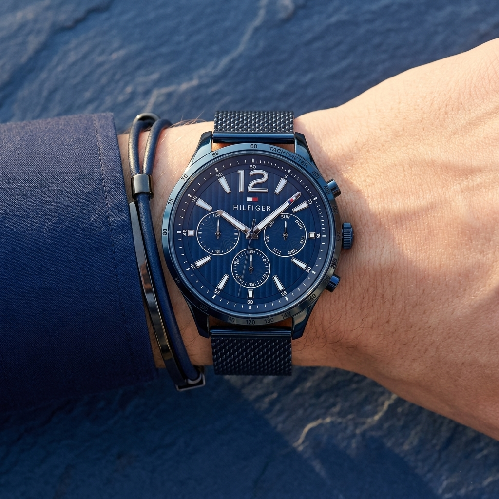 Tommy Hilfiger Gavin 1791471 All Blue Mesh Strap Men's Watch