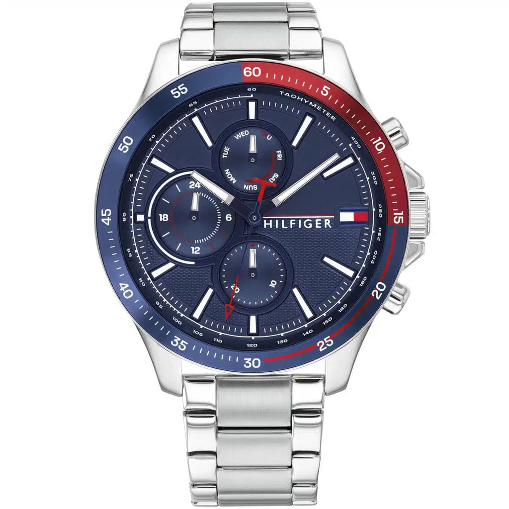 Tommy Hilfiger Bank 1791718 Multi-Function Blue Dial Men's Watch