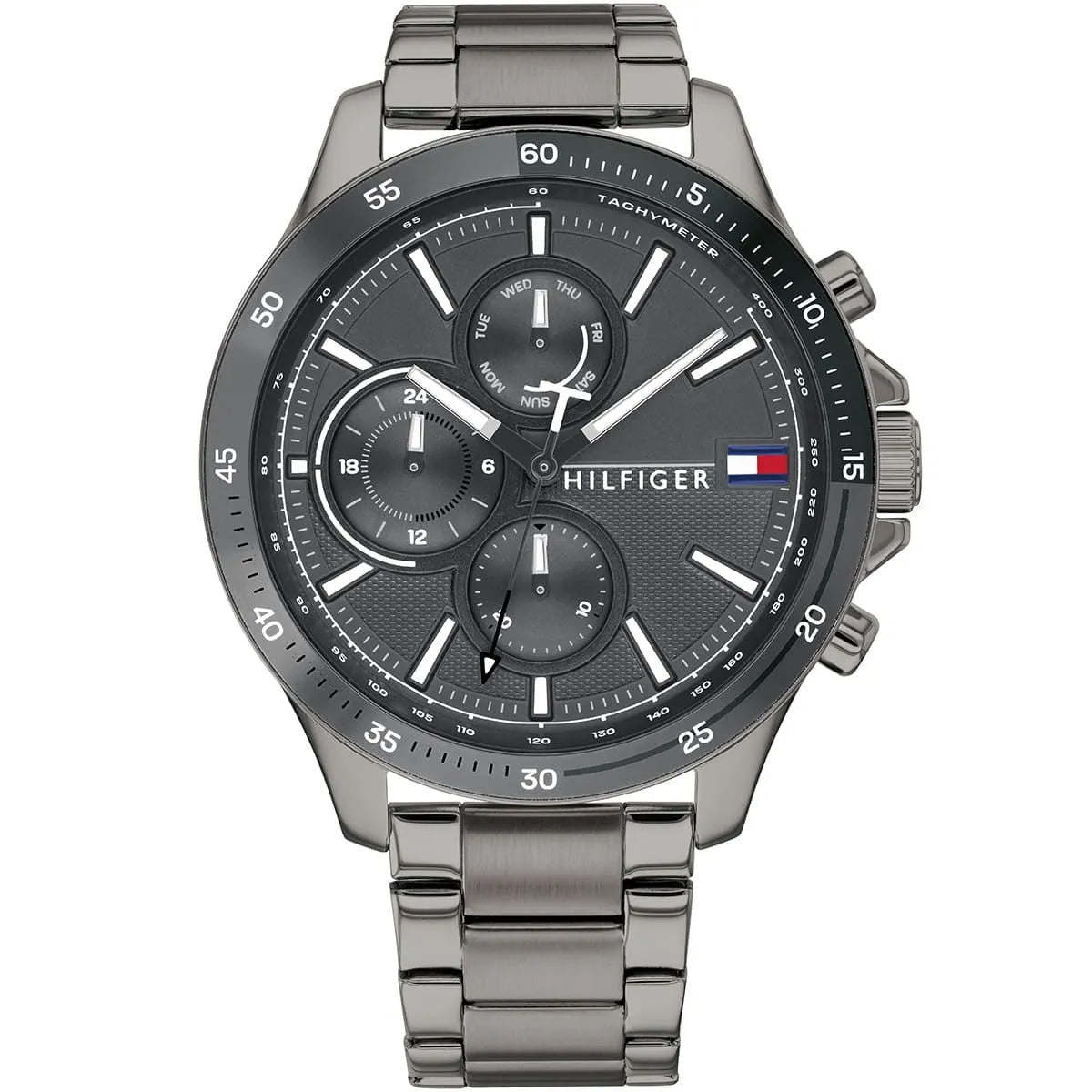 Tommy Hilfiger Bank 1791719 Multi-Function Grey Gunmetal Men's Watch