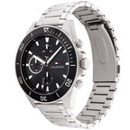 Tommy Hilfiger Larson 1791916 Multi-Function Black Dial Men's Silver Steel Watch