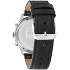 Tommy Hilfiger Jimmy 1791947 Multi-Function Black Dial Men's Black Leather Watch