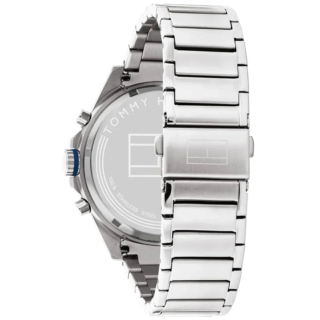 Original Tommy Hilfiger Max Men's Watch - Silver Steel & Navy Dial (1791973)