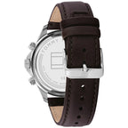 Tommy Hilfiger Miles 1792017 Gunmetal Case Green Dial Brown Leather Men's Watch