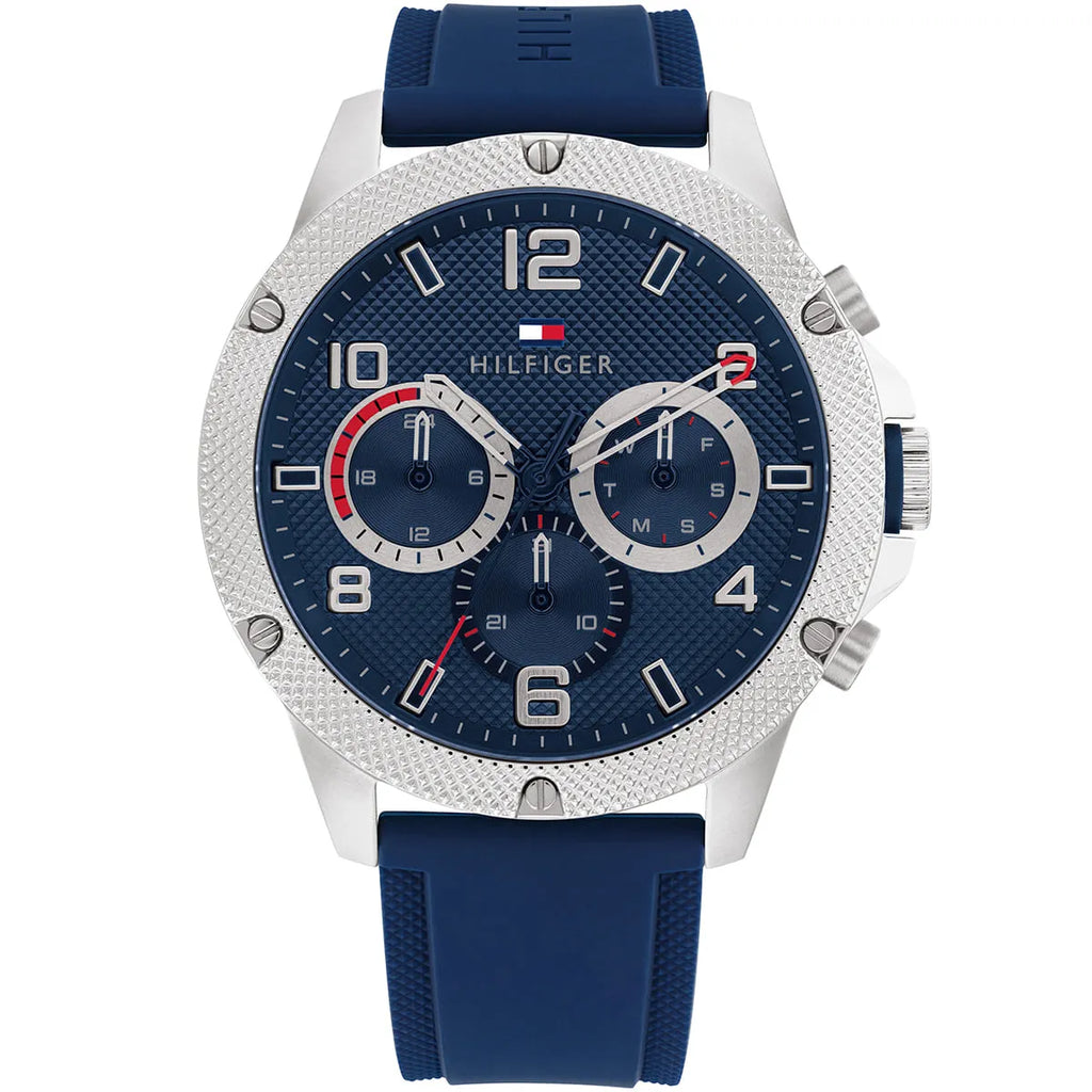 Tommy Hilfiger Blaze 1792027 Multi-Function Blue Dial Men's Blue Rubber Watch