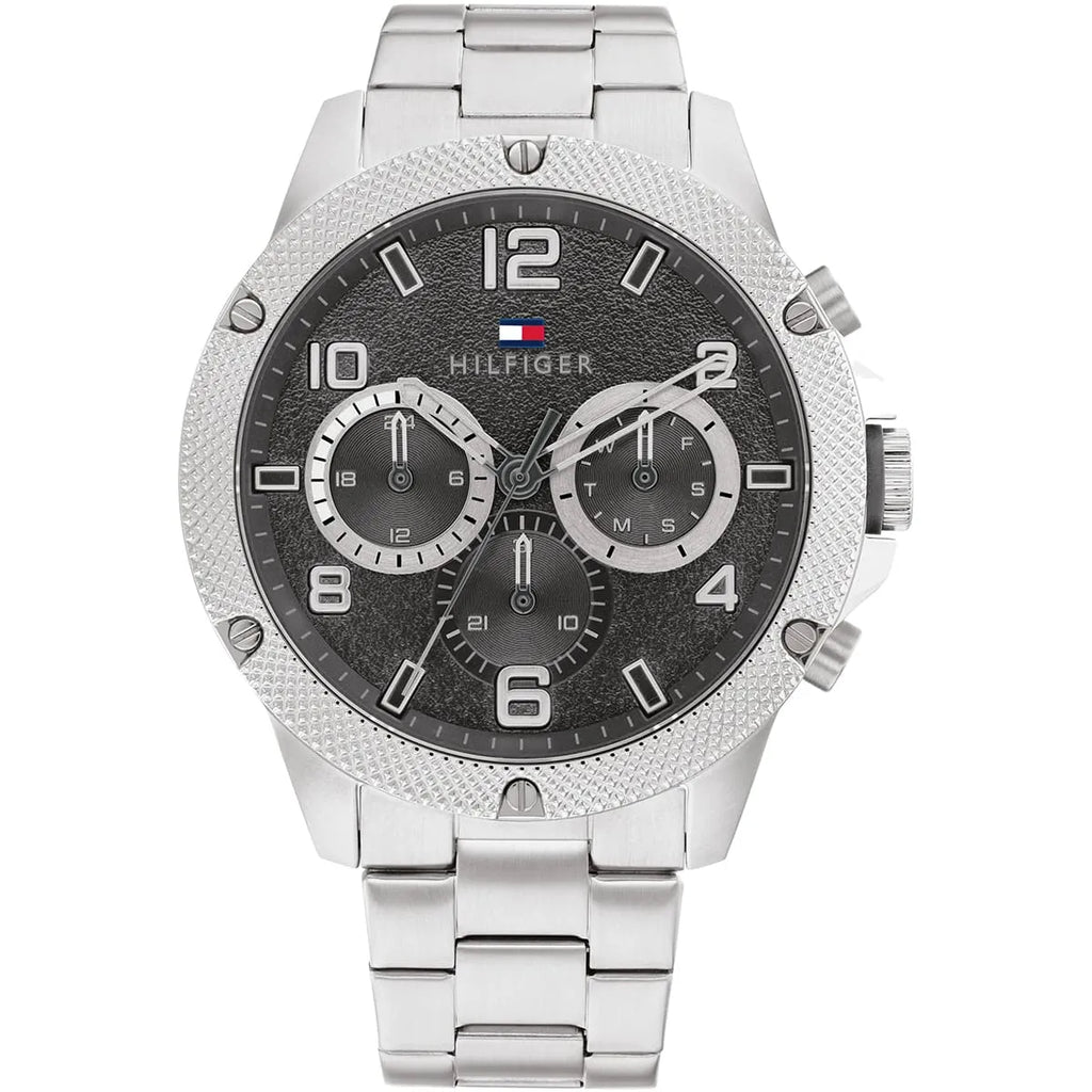 Tommy Hilfiger Blaze 1792029 Multi-Function Black Dial Men's Silver Steel Watch