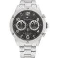 Tommy Hilfiger Blaze 1792029 Multi-Function Black Dial Men's Silver Steel Watch
