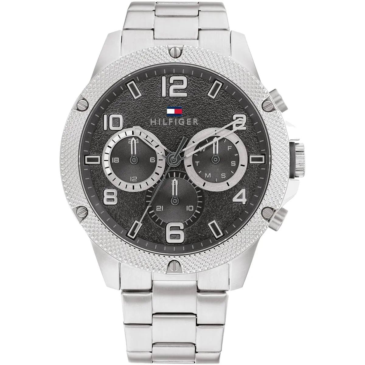 Tommy Hilfiger Blaze 1792029 Multi-Function Black Dial Men's Silver Steel Watch