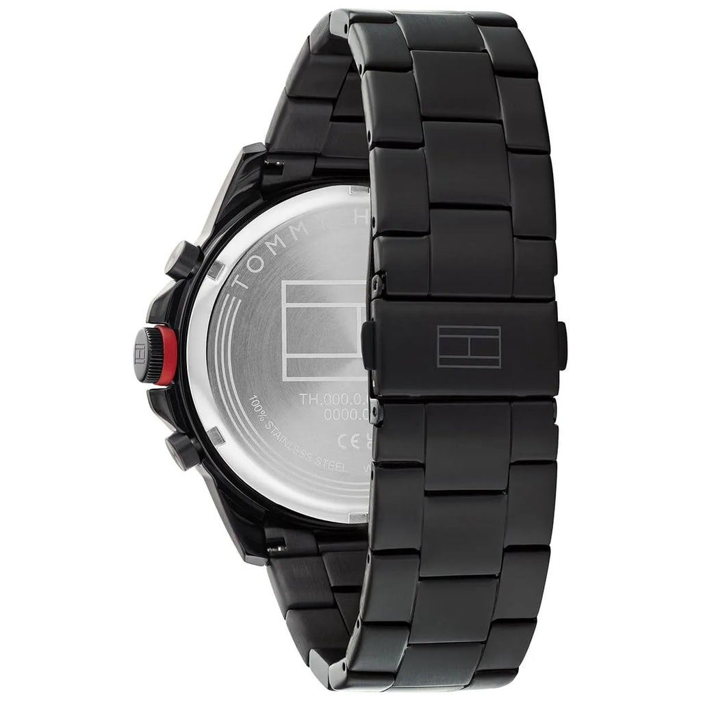 Tommy Hilfiger Blaze 1792030 Multi-Function Black Dial Men's Black Steel Watch
