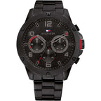Tommy Hilfiger Blaze 1792030 Multi-Function Black Dial Men's Black Steel Watch