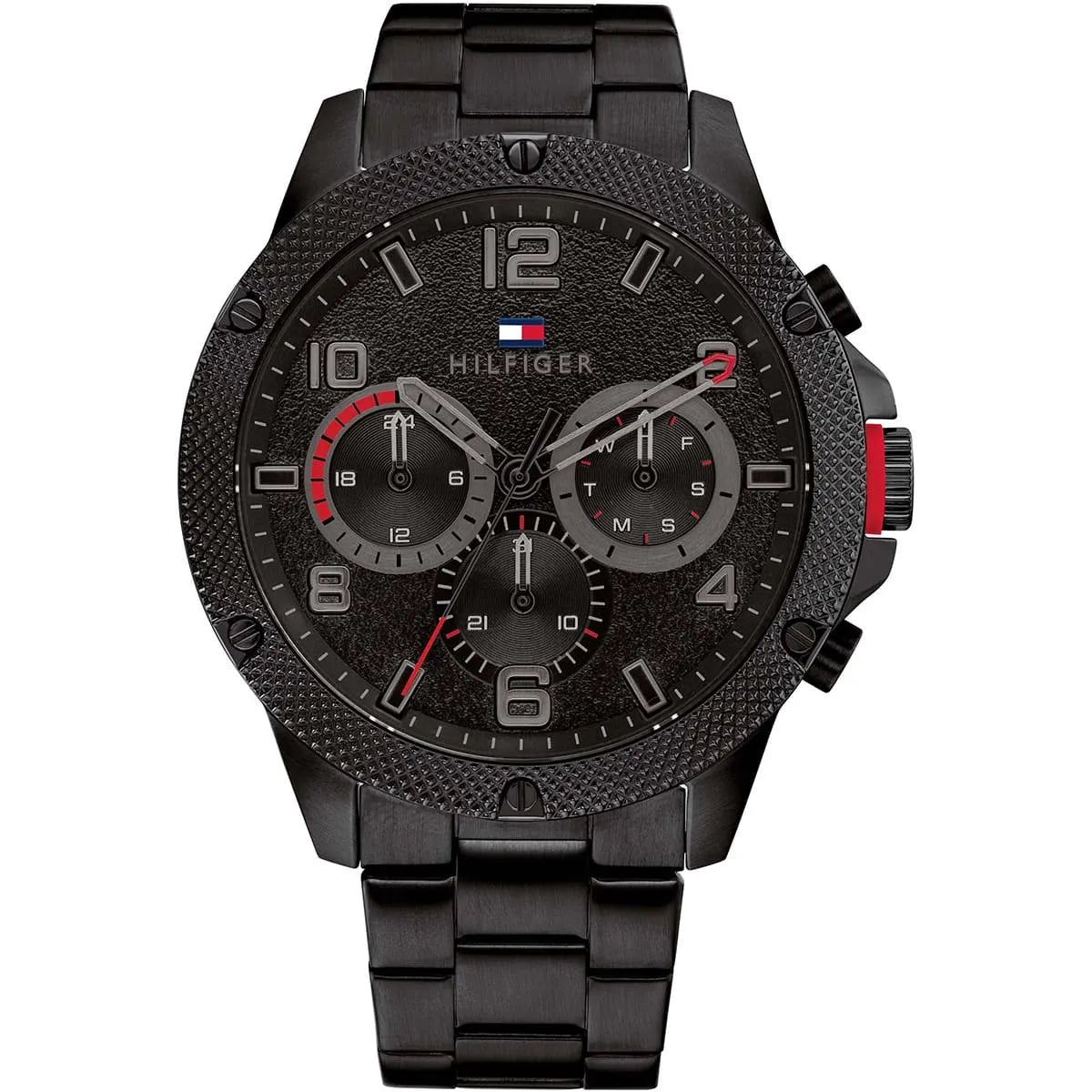 Tommy Hilfiger Blaze 1792030 Multi-Function Black Dial Men's Black Steel Watch