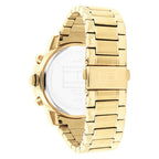 Tommy Hilfiger Troy 1792109 Multi-Function Black Dial Men's Gold-Tone Watch