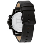 Tommy Hilfiger Troy 1792110 Multi-Function Black Dial Men's Black Leather Watch