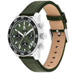Tommy Hilfiger Chronograph Men's Watch – Model 1792188 – Green Dial & Leather Strap