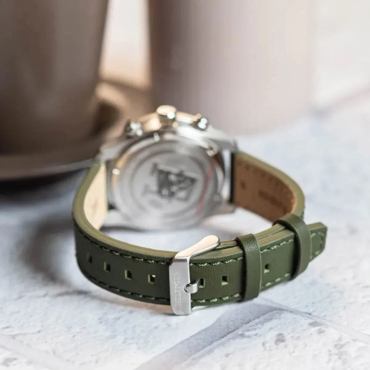 Tommy Hilfiger Chronograph Men's Watch – Model 1792188 – Green Dial & Leather Strap