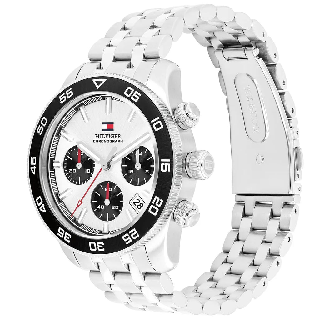 Tommy Hilfiger TH85 1792215 Chronograph Silver Dial Men's Silver Steel Watch