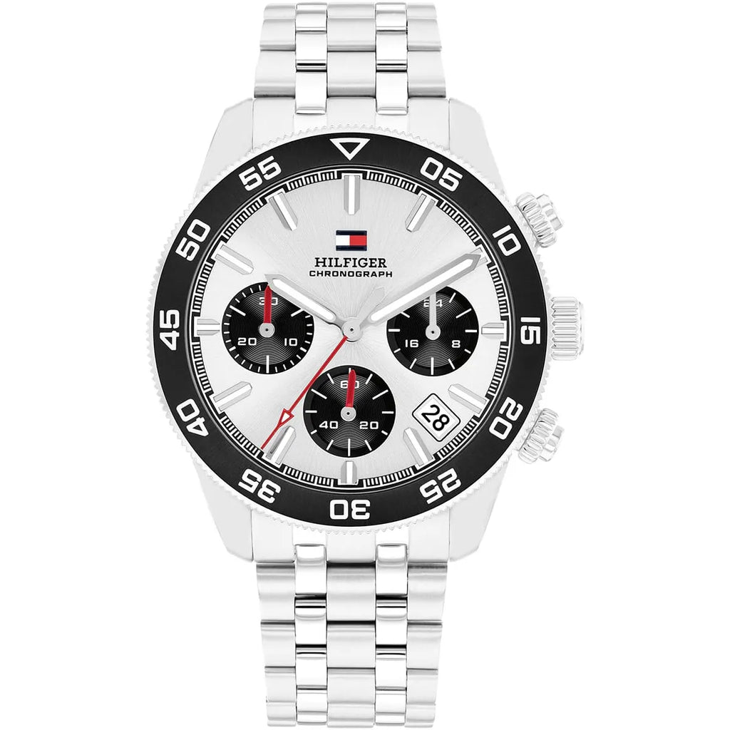 Tommy Hilfiger TH85 1792215 Chronograph Silver Dial Men's Silver Steel Watch