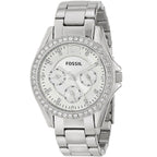 Fossil Riley ES3202 Multi-Function Silver-Tone Stainless Steel Women's Watch