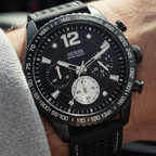 Guess Fleet W0971G1 Men's Black Chronograph Rubber Watch