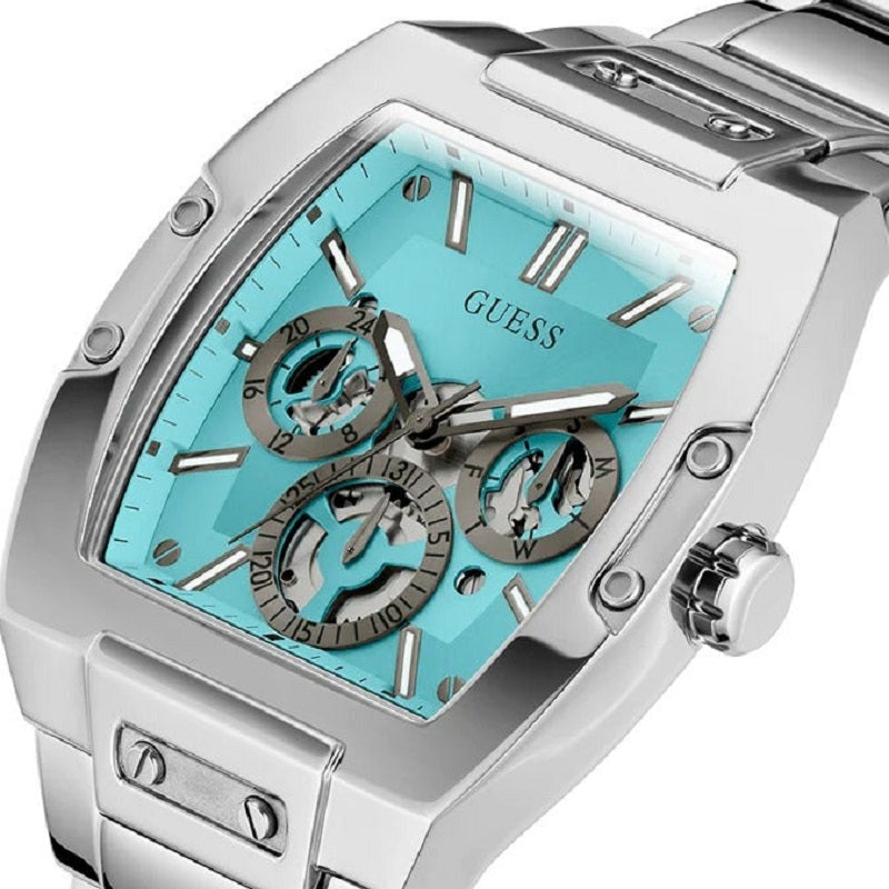 Guess Phoenix GW0456G4 Men's Silver & Tiffany Blue Dial Watch