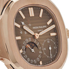 Patek Philippe Nautilus Moonphase Rose Gold Brown Dial 40mm  - watch for men