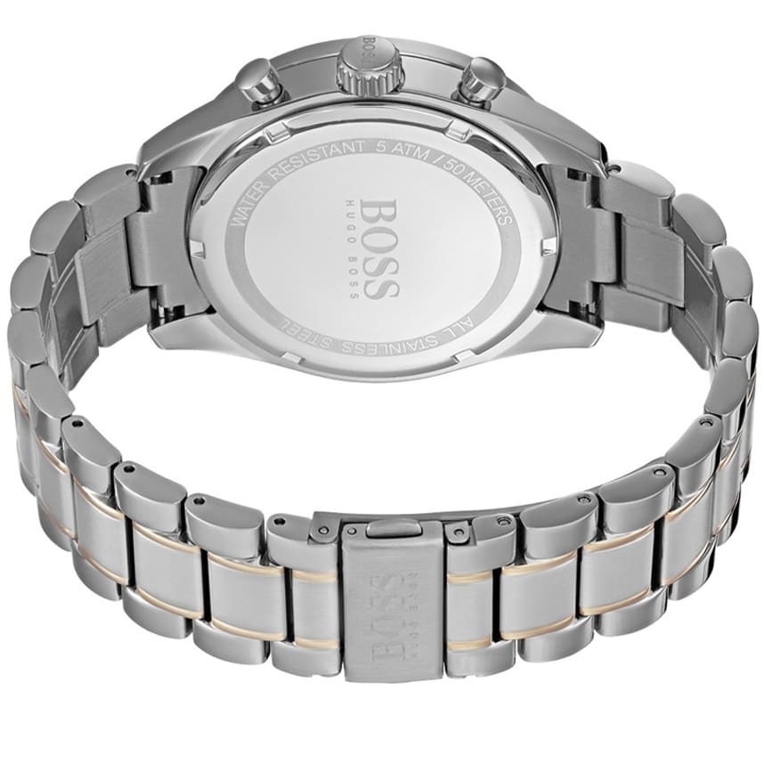 Hugo Boss Trophy 1513634 Two-Tone Silver Rose Gold Case Gray Dial Men's Watch