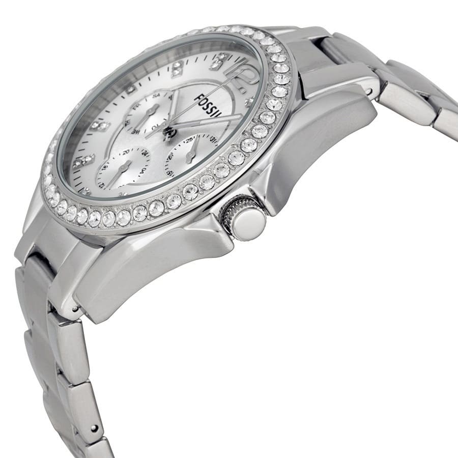 Fossil Riley ES3202 Multi-Function Silver-Tone Stainless Steel Women's Watch