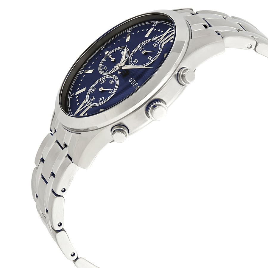 Guess Hudson Multi-Function W0875G1 Silver Case Blue Dial Silver Metal Men's Watch
