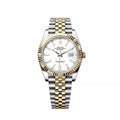 Rolex Datejust 41mm White Dial Half Gold Jubilee Bracelet