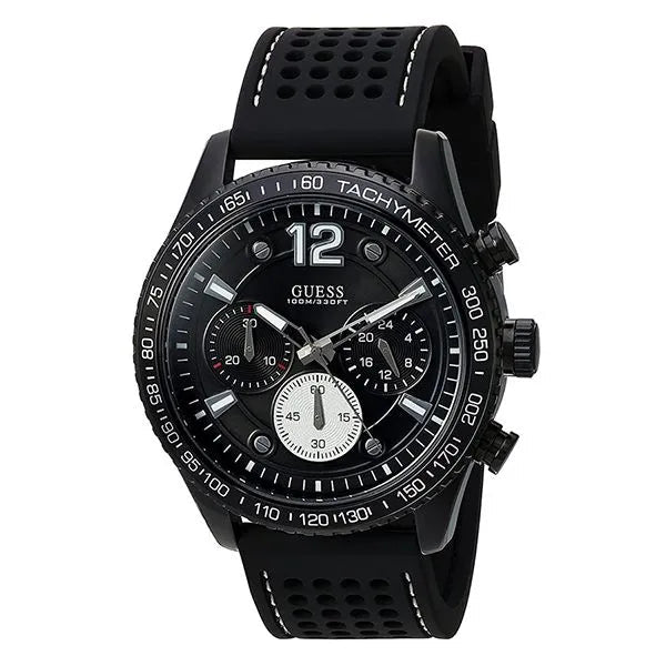 Guess Fleet W0971G1 Men's Black Chronograph Rubber Watch