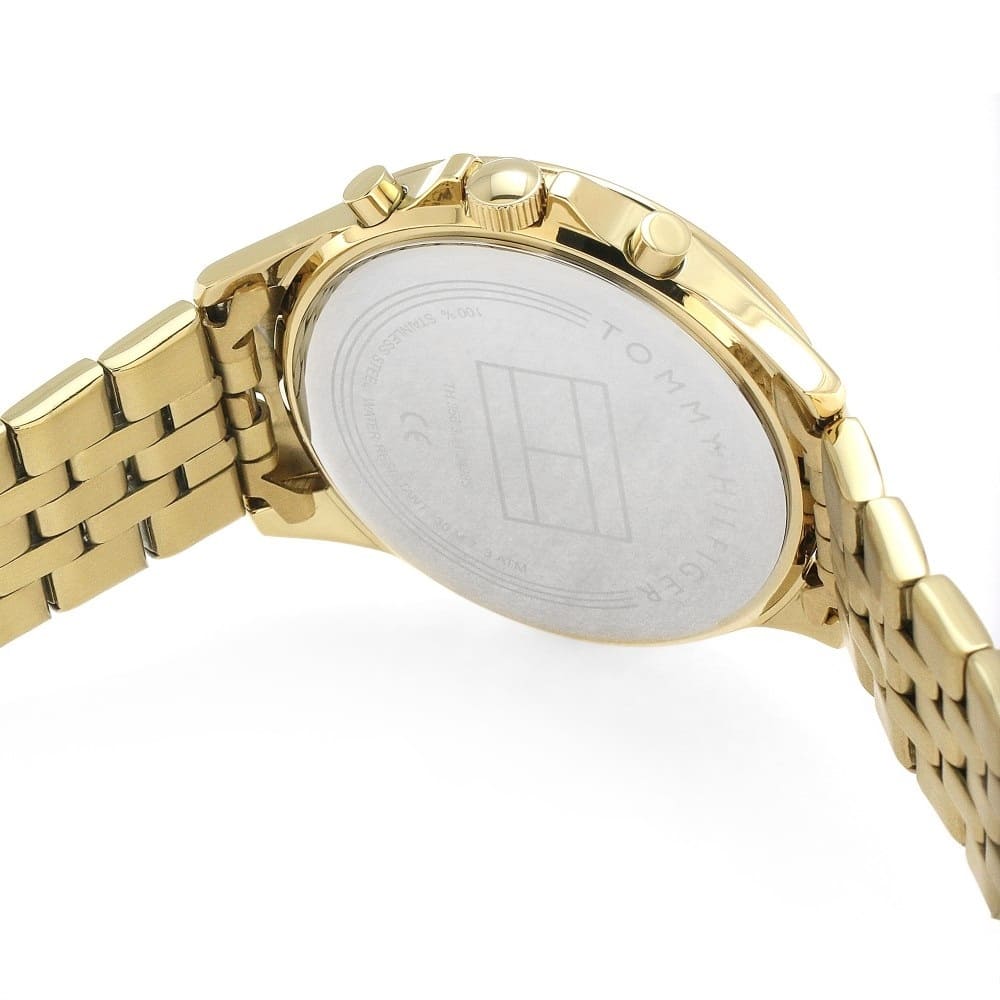 Tommy Hilfiger Ari 1781977 Gold-Tone Crystal Bezel Women's Watch