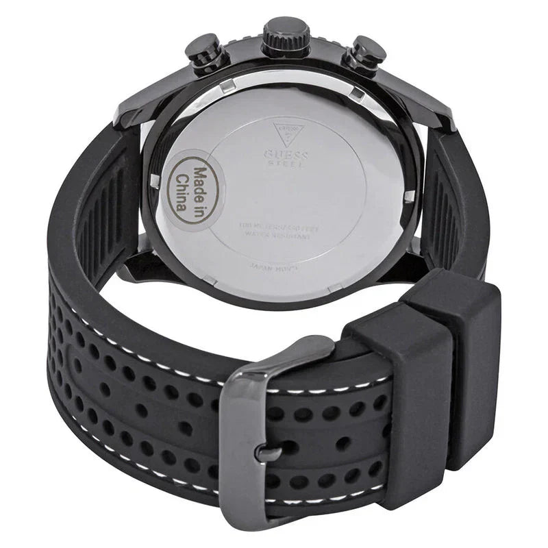 Guess Fleet W0971G1 Men's Black Chronograph Rubber Watch