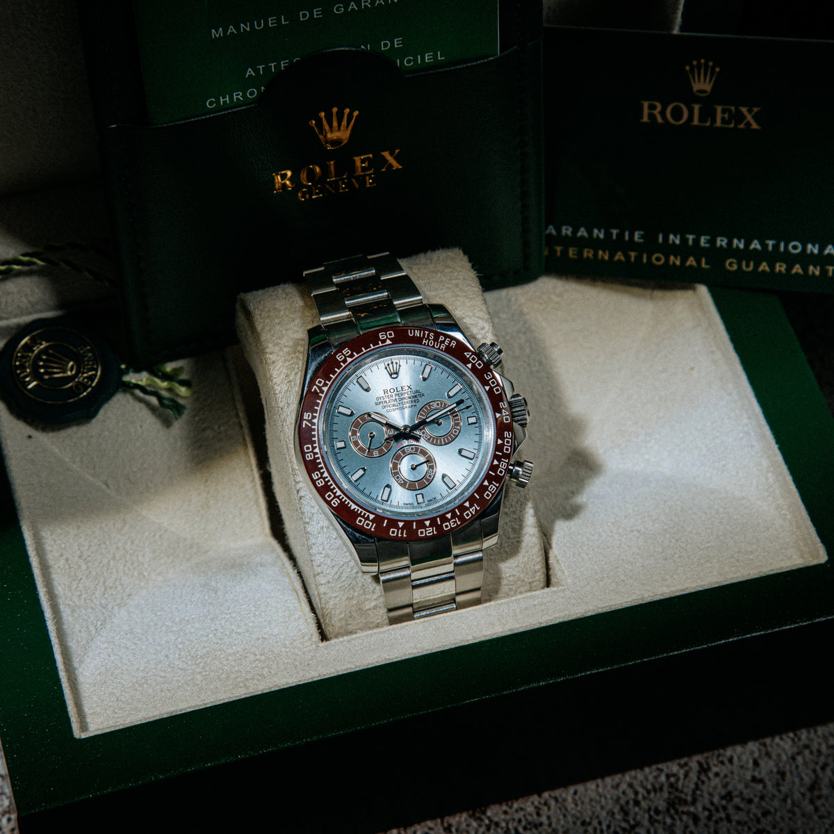 Rolex Daytona – Ice Blue Dial & Brown Ceramic Bezel with Stainless Steel Oyster Bracelet