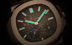 Patek Philippe Nautilus Moonphase Rose Gold Brown Dial 40mm  - watch for men