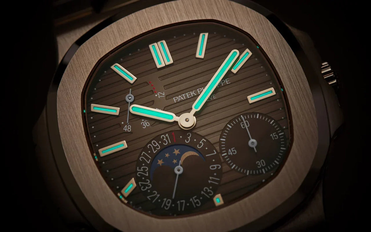 Patek Philippe Nautilus Moonphase Rose Gold Brown Dial 40mm  - watch for men