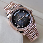 Rolex Day-Date "President" 40mm Everose Gold Slate Roman Ombre "Smoke" Dial