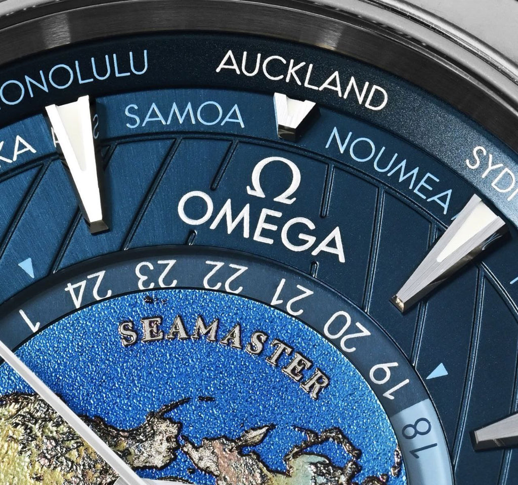 Omega Seamaster Aqua Terra 150M Co-Axial Master Chronometer Gmt Worldtimer 43mm Dark Blue