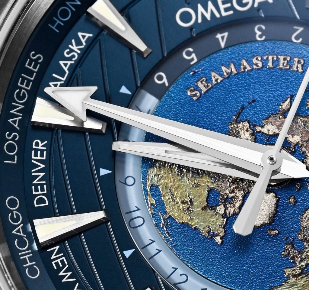 Omega Seamaster Aqua Terra 150M Co-Axial Master Chronometer Gmt Worldtimer 43mm Dark Blue