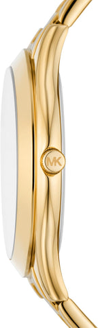 Michael Kors MK4732 Women’s Gold Dial Gold Stainless Steel Crystal Logo Watch