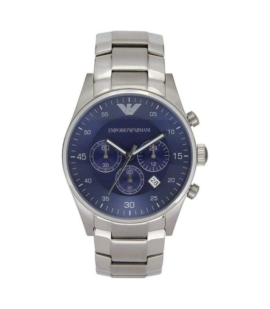 Emporio Armani Retro AR5860 Royal Blue Dial Silver Watch