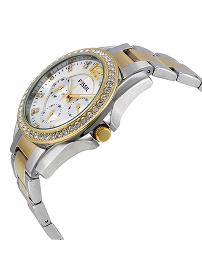 Fossil Riley ES3204 Multi-Function Two-Tone Stainless Steel Women's Watch