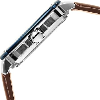 Fossil Inscription Automatic Skeleton Watch – Blue Dial with Brown Leather Strap (Model BQ2571)