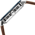 Fossil Inscription Automatic Skeleton Watch – Blue Dial with Brown Leather Strap (Model BQ2571)