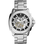 Fossil ME3081 Modern Machine Automatic Watch – Silver Skeleton Dial, Stainless Steel Strap (50mm)